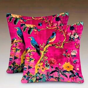 Floral Vintage Bird Print Cushion Covers